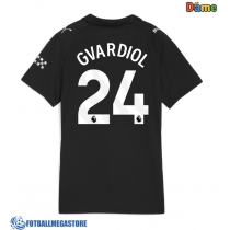 Fotballdrakt Dame Manchester City Josko Gvardiol #24 Bortedrakt 2025-26 Kortermet